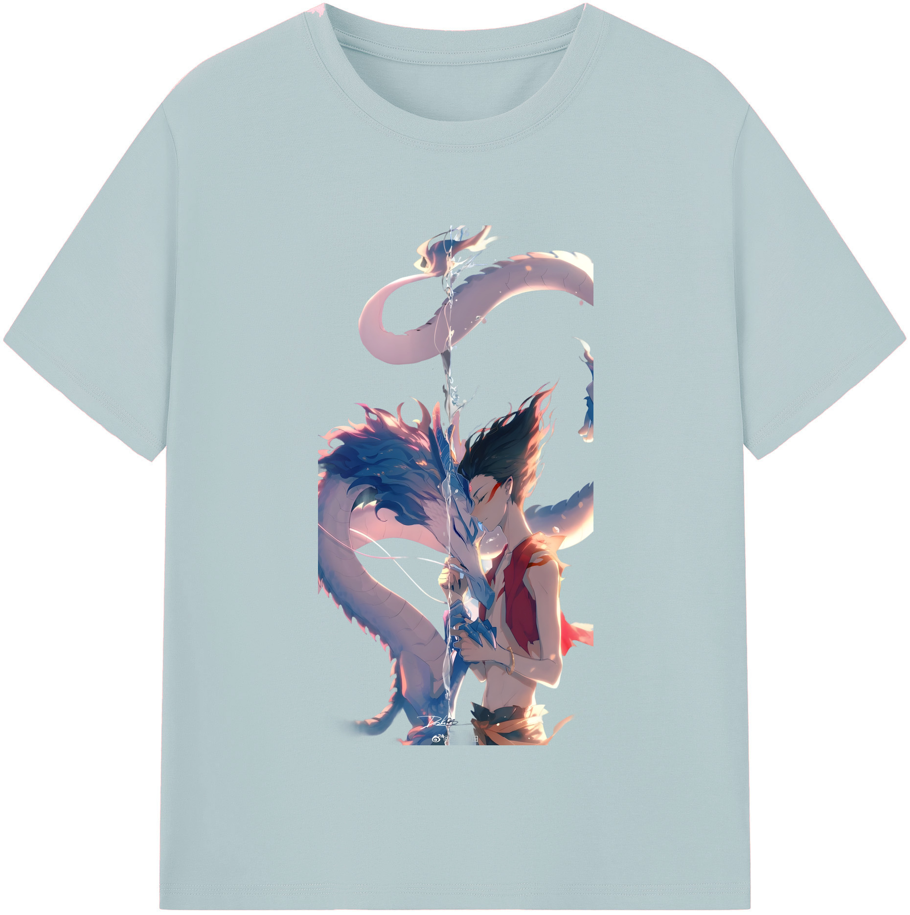 （画像用） Ne Zha 2 ナタ 魔童の大暴れ 綿100％半袖Tシャツ（フロントプリント）